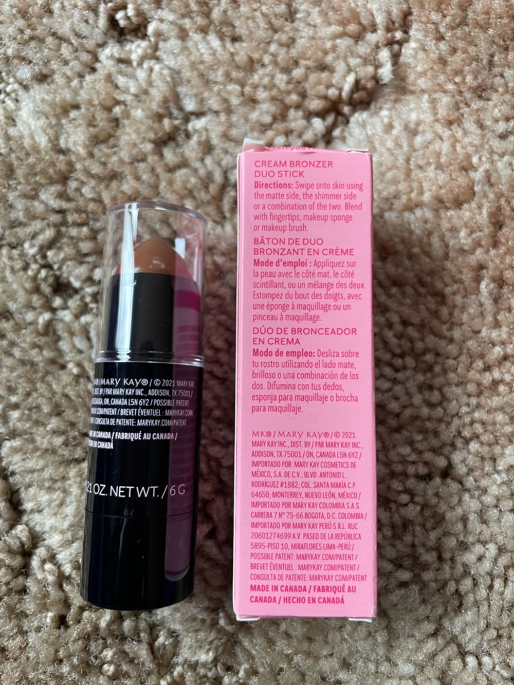 Mary Kay Cream Bronzer Duo Stick - Bronze & Shimmer - Picture 2 of 5